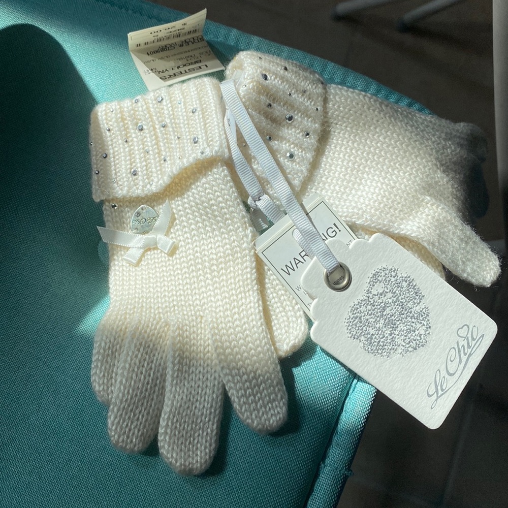 Girls European designer gloves